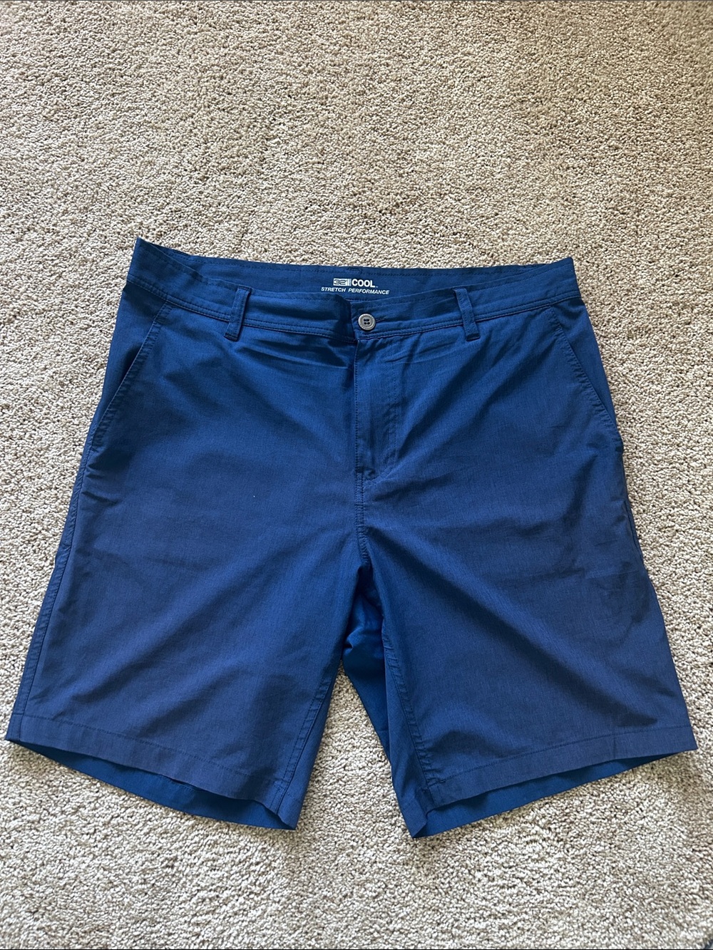 32 Degrees Men's Navy Flat Front Performance Shorts